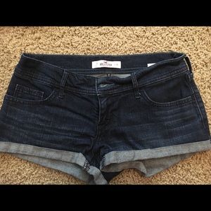 Hollister dark wash shorts